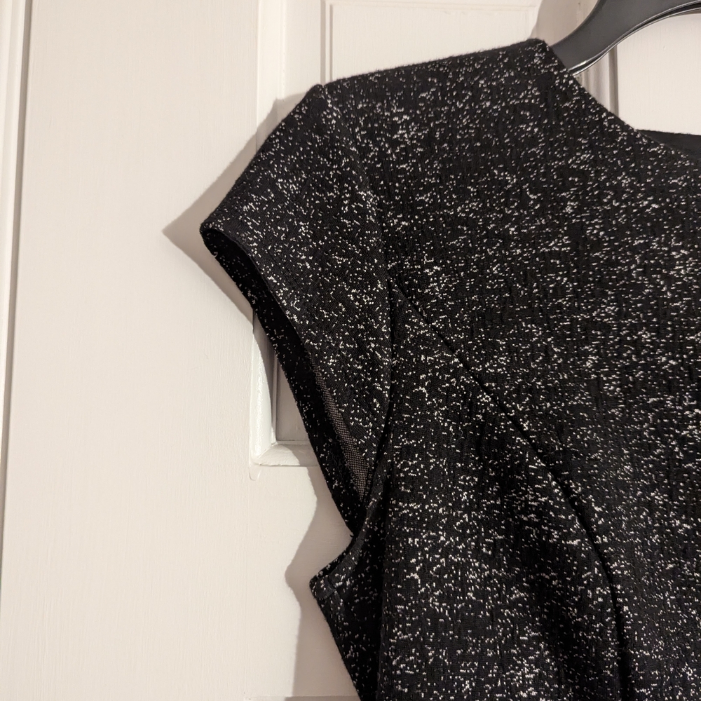 New York & Company Black and White Peplum Dress - Picture 2 of 9